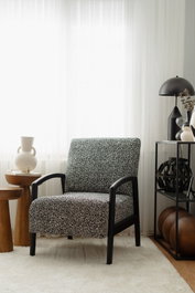 Atelier Del Sofa Luma - Silla Alada Negro y Blanco